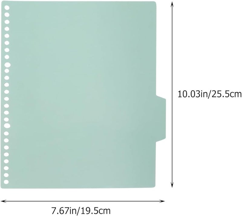 B5 26 Hole Insertable Tab Dividers 10 Sets Colorful Page Indexes Binder Inserts - Image 2